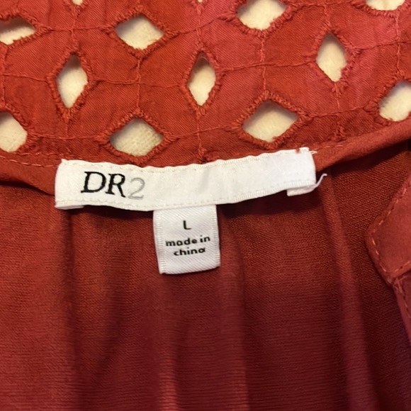 DR2 Women blouse, Rusty Color, size Large - Picture 4 of 9